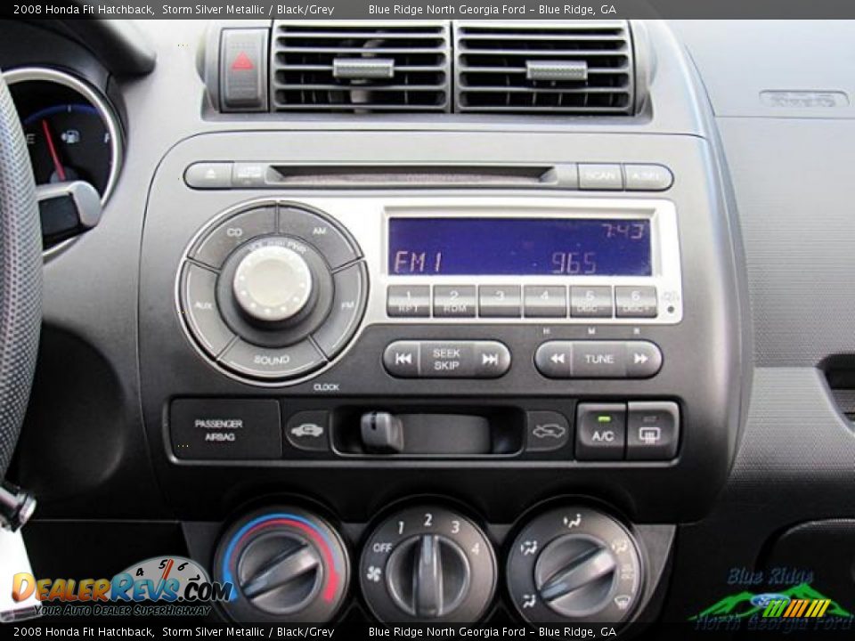 2008 Honda Fit Hatchback Storm Silver Metallic / Black/Grey Photo #20