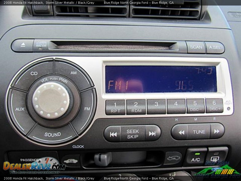 2008 Honda Fit Hatchback Storm Silver Metallic / Black/Grey Photo #22