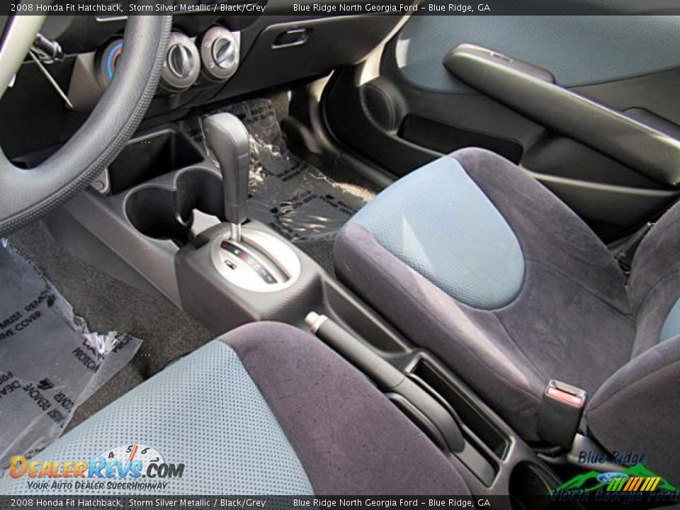 2008 Honda Fit Hatchback Storm Silver Metallic / Black/Grey Photo #23