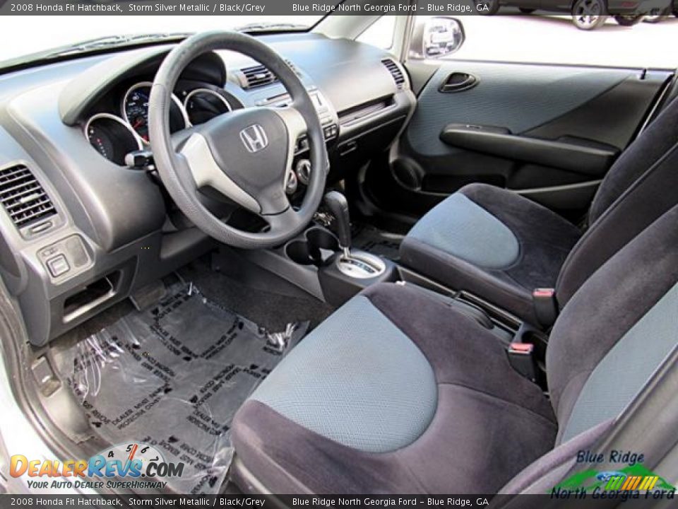 2008 Honda Fit Hatchback Storm Silver Metallic / Black/Grey Photo #26