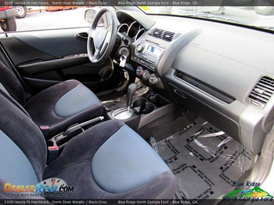 2008 Honda Fit Hatchback Storm Silver Metallic / Black/Grey Photo #27
