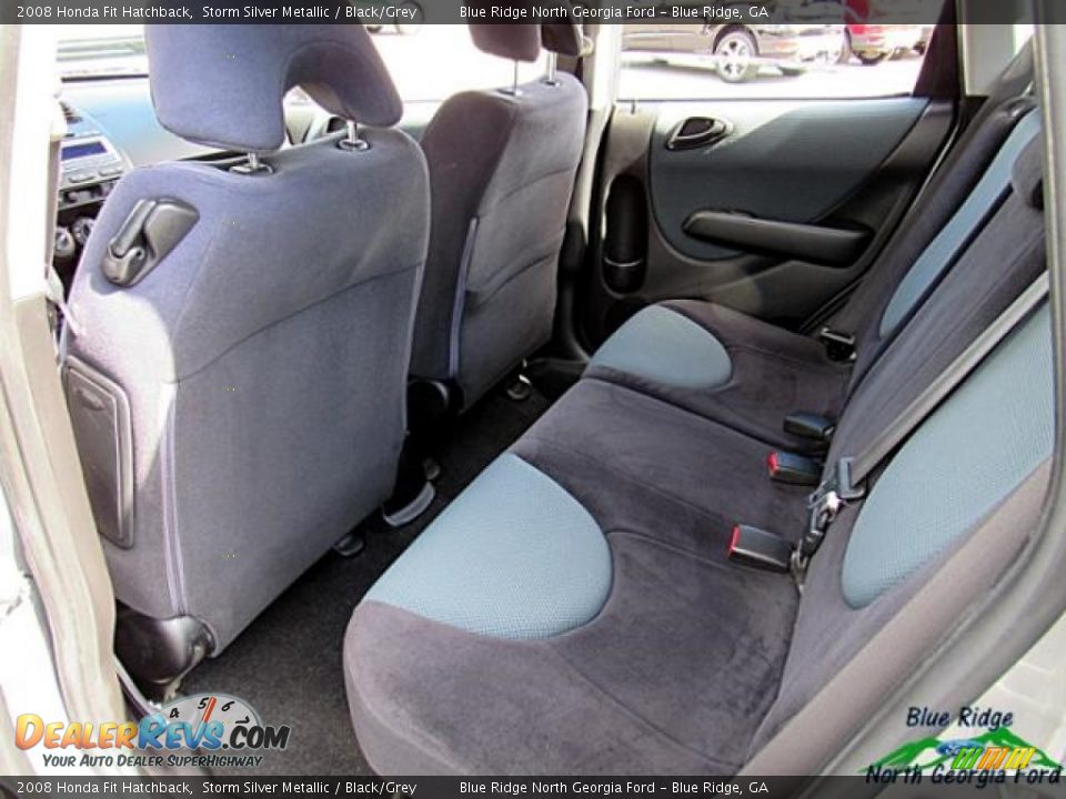 2008 Honda Fit Hatchback Storm Silver Metallic / Black/Grey Photo #28