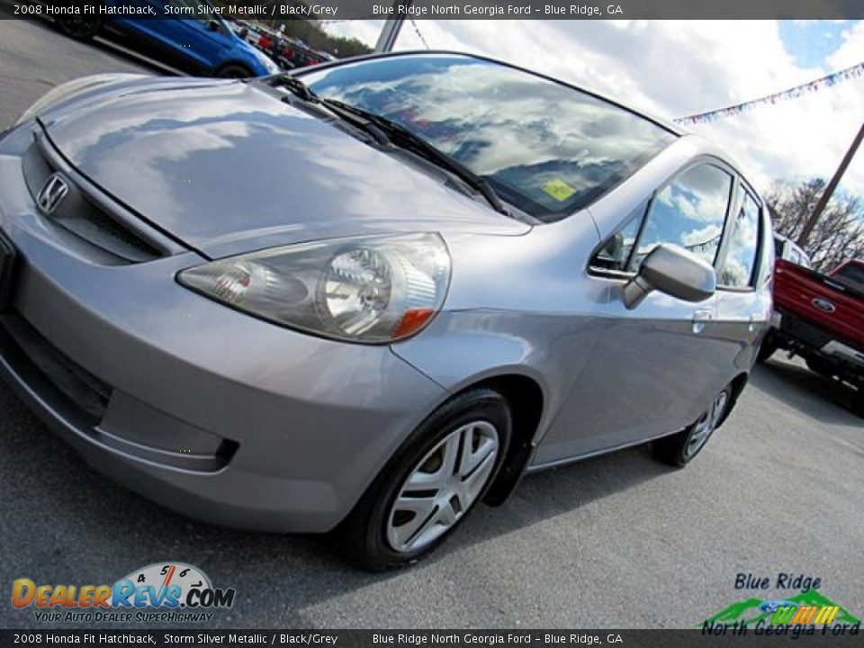 2008 Honda Fit Hatchback Storm Silver Metallic / Black/Grey Photo #30