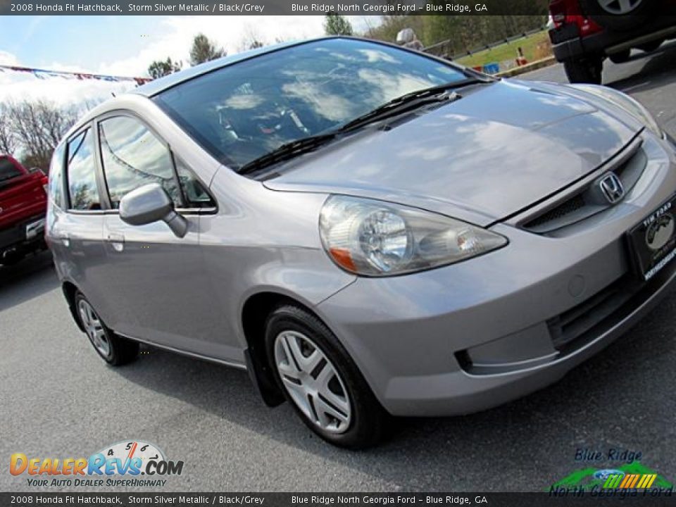 2008 Honda Fit Hatchback Storm Silver Metallic / Black/Grey Photo #31