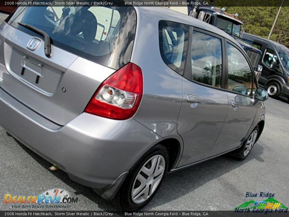 2008 Honda Fit Hatchback Storm Silver Metallic / Black/Grey Photo #32