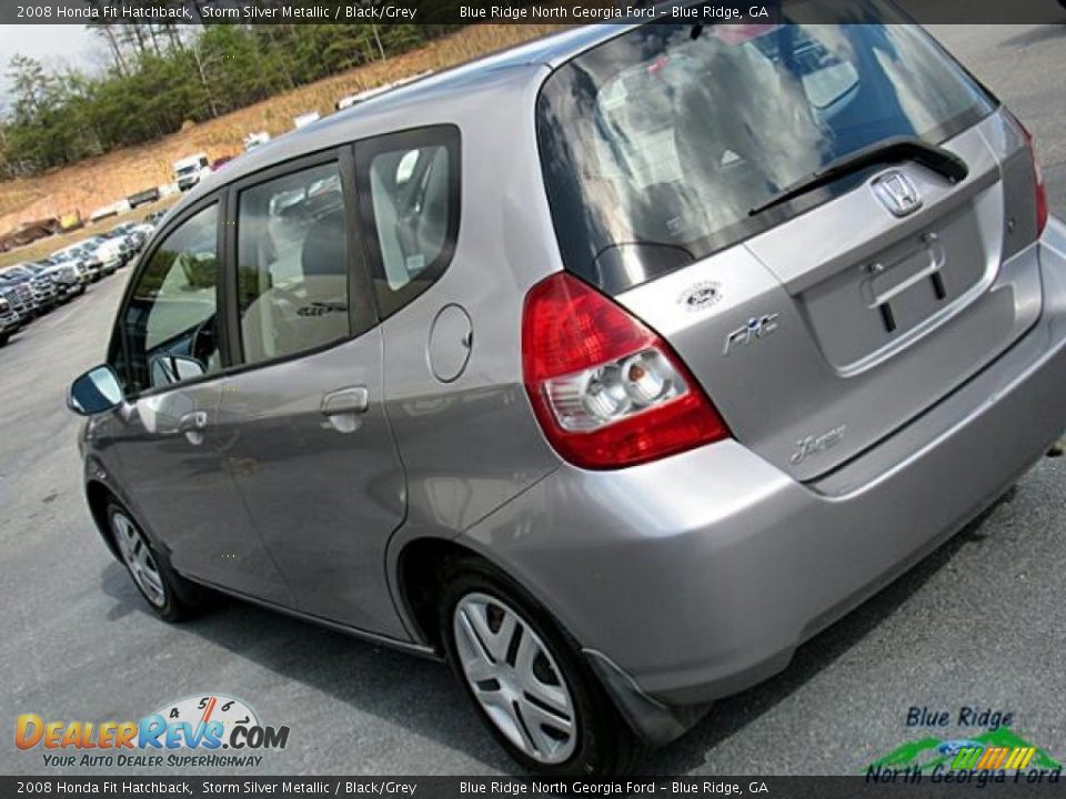 2008 Honda Fit Hatchback Storm Silver Metallic / Black/Grey Photo #33