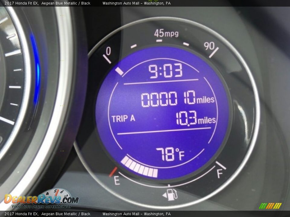 2017 Honda Fit EX Aegean Blue Metallic / Black Photo #16