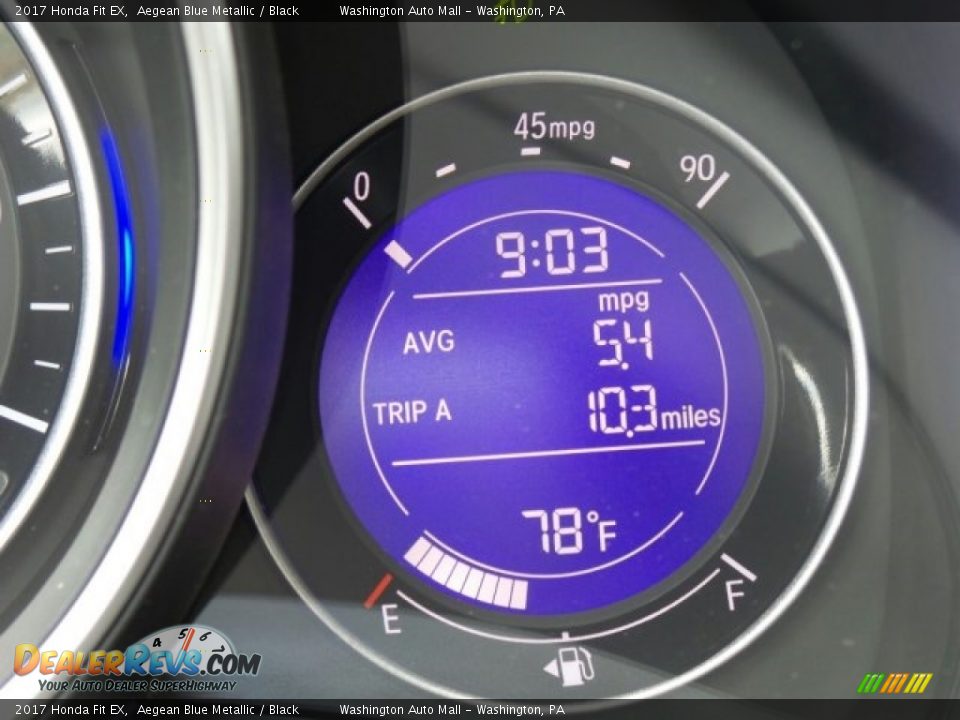 2017 Honda Fit EX Aegean Blue Metallic / Black Photo #18