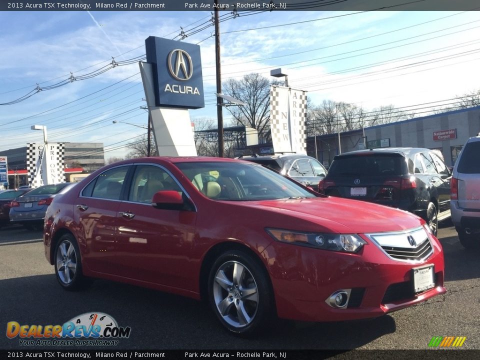 2013 Acura TSX Technology Milano Red / Parchment Photo #1