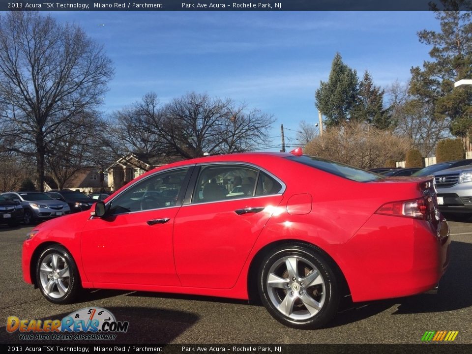 2013 Acura TSX Technology Milano Red / Parchment Photo #5