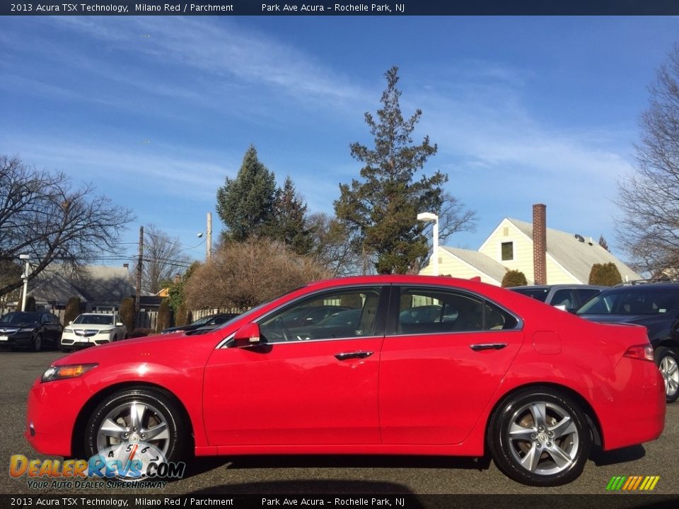 2013 Acura TSX Technology Milano Red / Parchment Photo #6