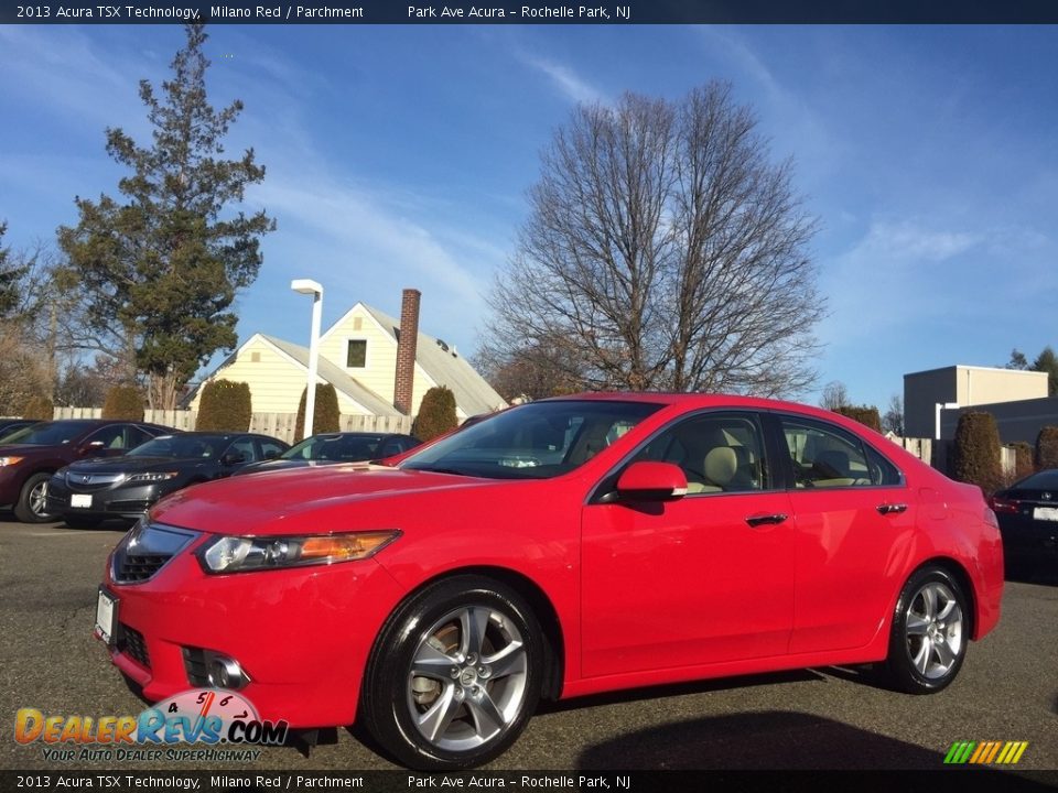 2013 Acura TSX Technology Milano Red / Parchment Photo #7