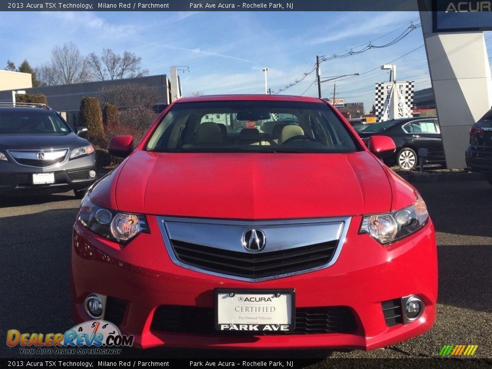 2013 Acura TSX Technology Milano Red / Parchment Photo #8