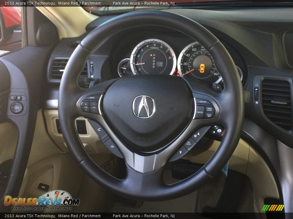 2013 Acura TSX Technology Milano Red / Parchment Photo #19