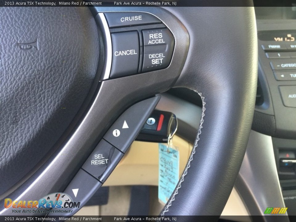 2013 Acura TSX Technology Milano Red / Parchment Photo #21