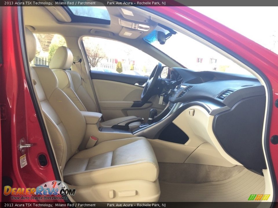 2013 Acura TSX Technology Milano Red / Parchment Photo #28
