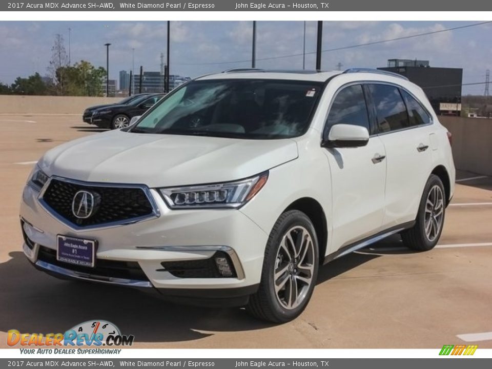 2017 Acura MDX Advance SH-AWD White Diamond Pearl / Espresso Photo #3