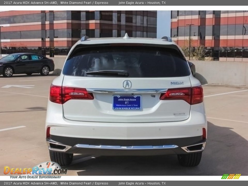 2017 Acura MDX Advance SH-AWD White Diamond Pearl / Espresso Photo #6