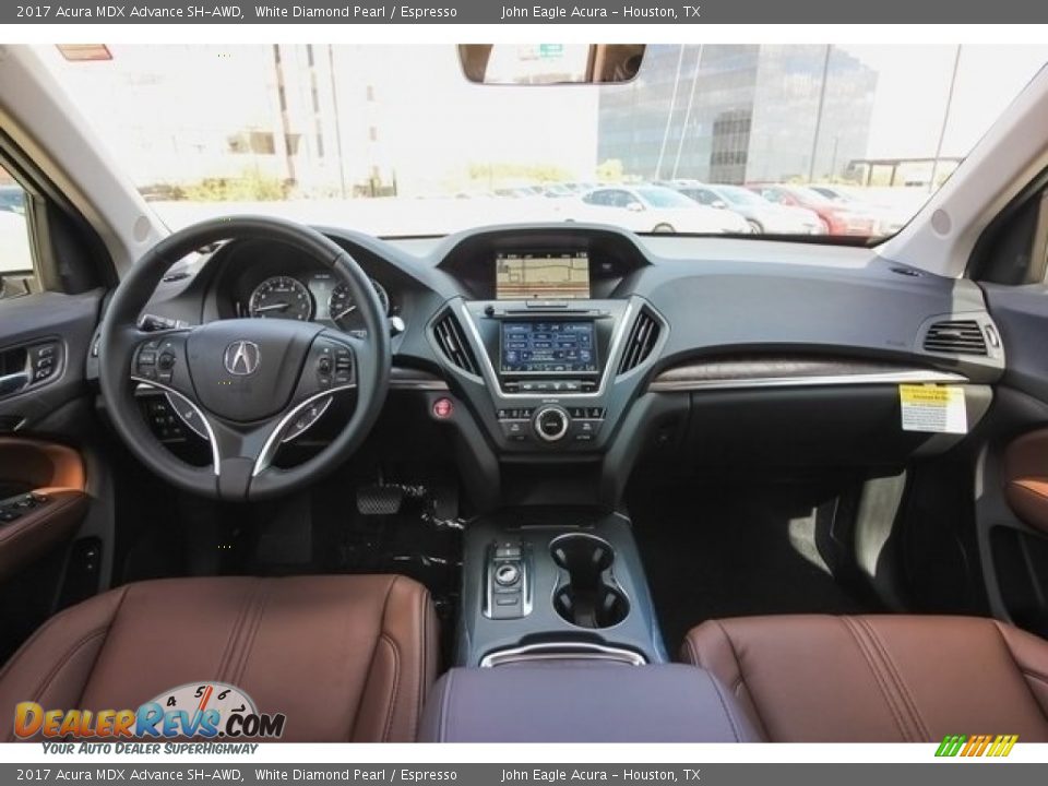 2017 Acura MDX Advance SH-AWD White Diamond Pearl / Espresso Photo #9