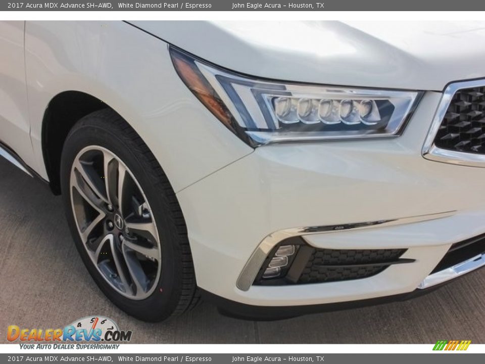 2017 Acura MDX Advance SH-AWD White Diamond Pearl / Espresso Photo #10