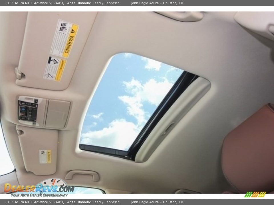 2017 Acura MDX Advance SH-AWD White Diamond Pearl / Espresso Photo #17