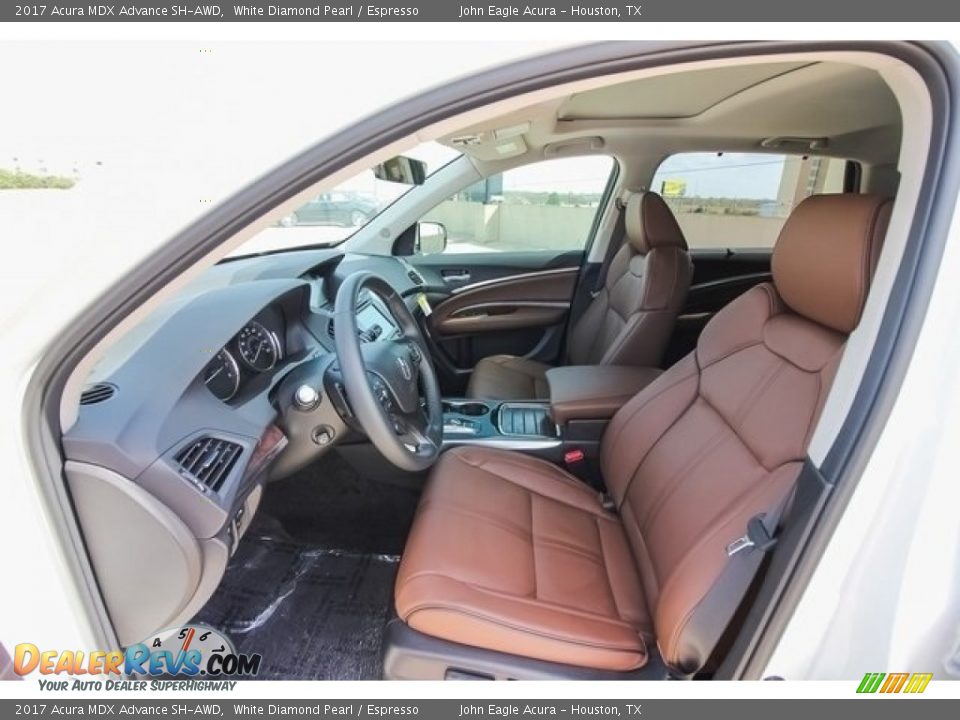 2017 Acura MDX Advance SH-AWD White Diamond Pearl / Espresso Photo #18