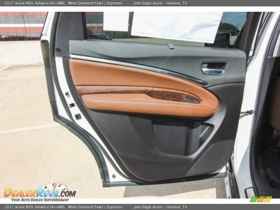 2017 Acura MDX Advance SH-AWD White Diamond Pearl / Espresso Photo #19