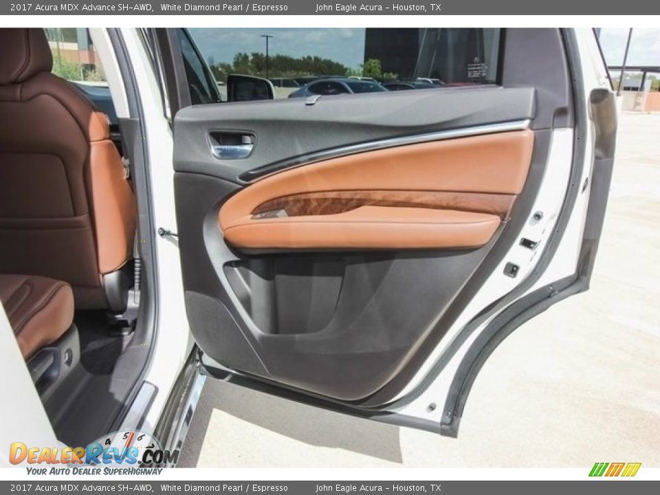 2017 Acura MDX Advance SH-AWD White Diamond Pearl / Espresso Photo #24