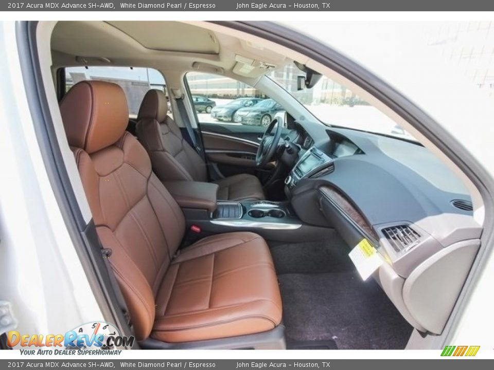 2017 Acura MDX Advance SH-AWD White Diamond Pearl / Espresso Photo #29