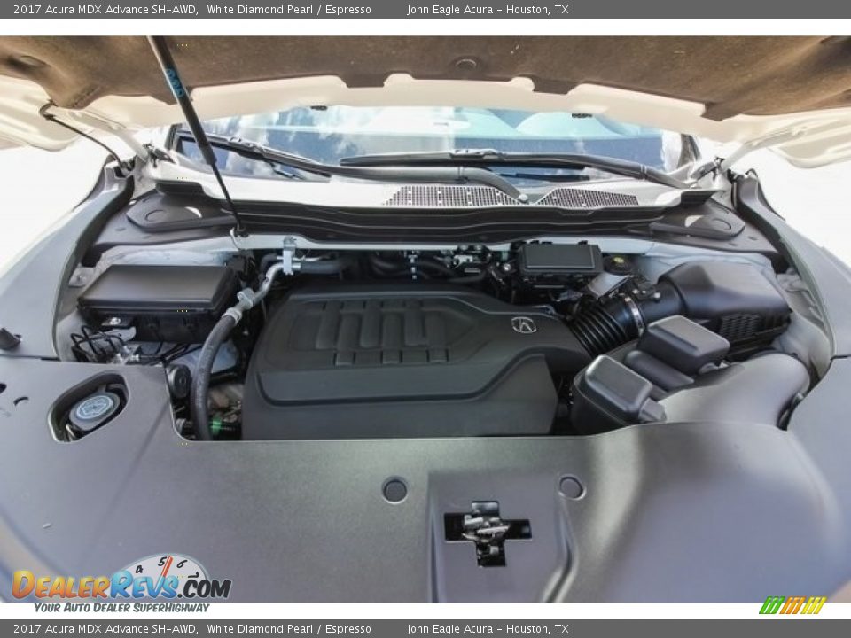 2017 Acura MDX Advance SH-AWD White Diamond Pearl / Espresso Photo #30