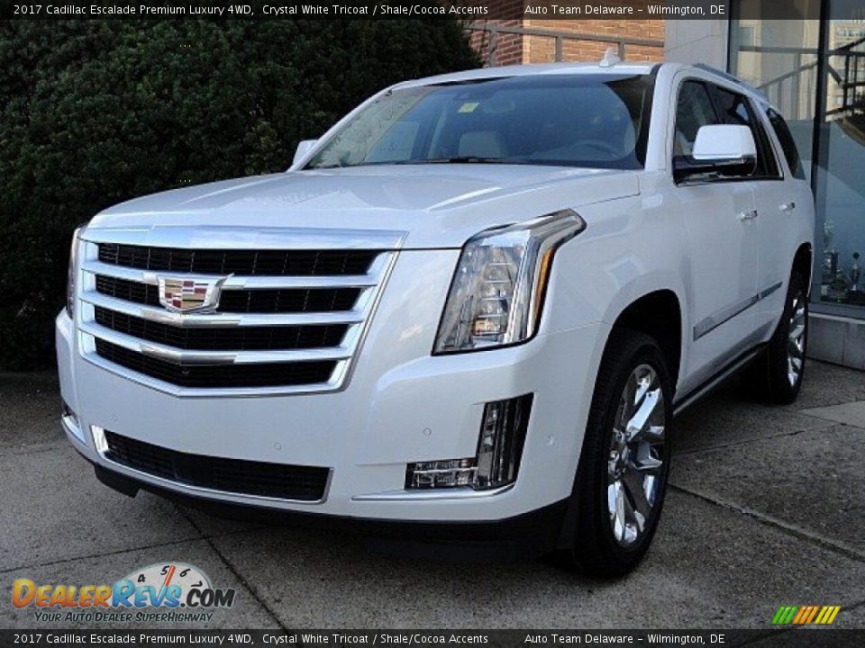 2017 Cadillac Escalade Premium Luxury 4WD Crystal White Tricoat / Shale/Cocoa Accents Photo #3