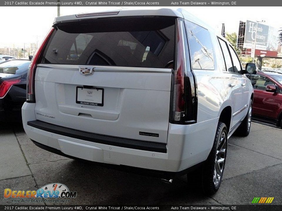2017 Cadillac Escalade Premium Luxury 4WD Crystal White Tricoat / Shale/Cocoa Accents Photo #5