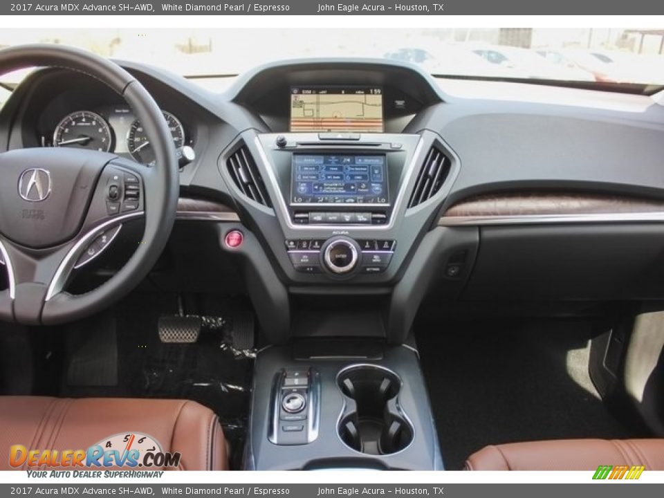 2017 Acura MDX Advance SH-AWD White Diamond Pearl / Espresso Photo #34