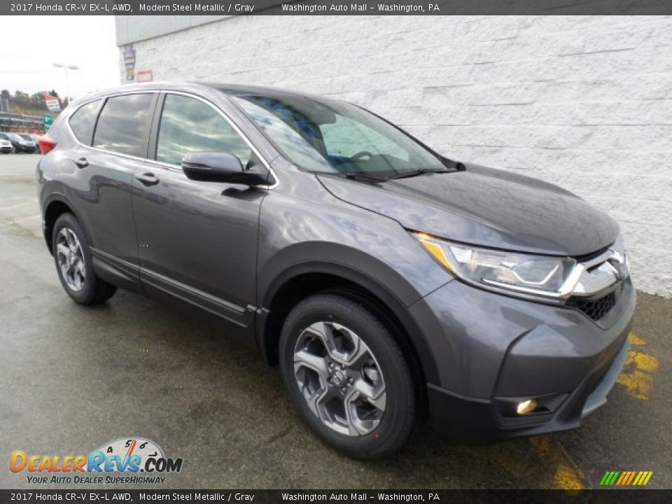 2017 Honda CR-V EX-L AWD Modern Steel Metallic / Gray Photo #1