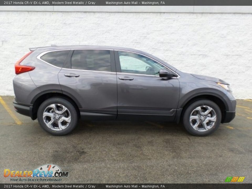 2017 Honda CR-V EX-L AWD Modern Steel Metallic / Gray Photo #2