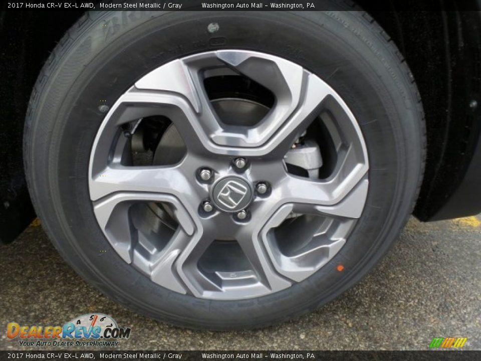 2017 Honda CR-V EX-L AWD Modern Steel Metallic / Gray Photo #3