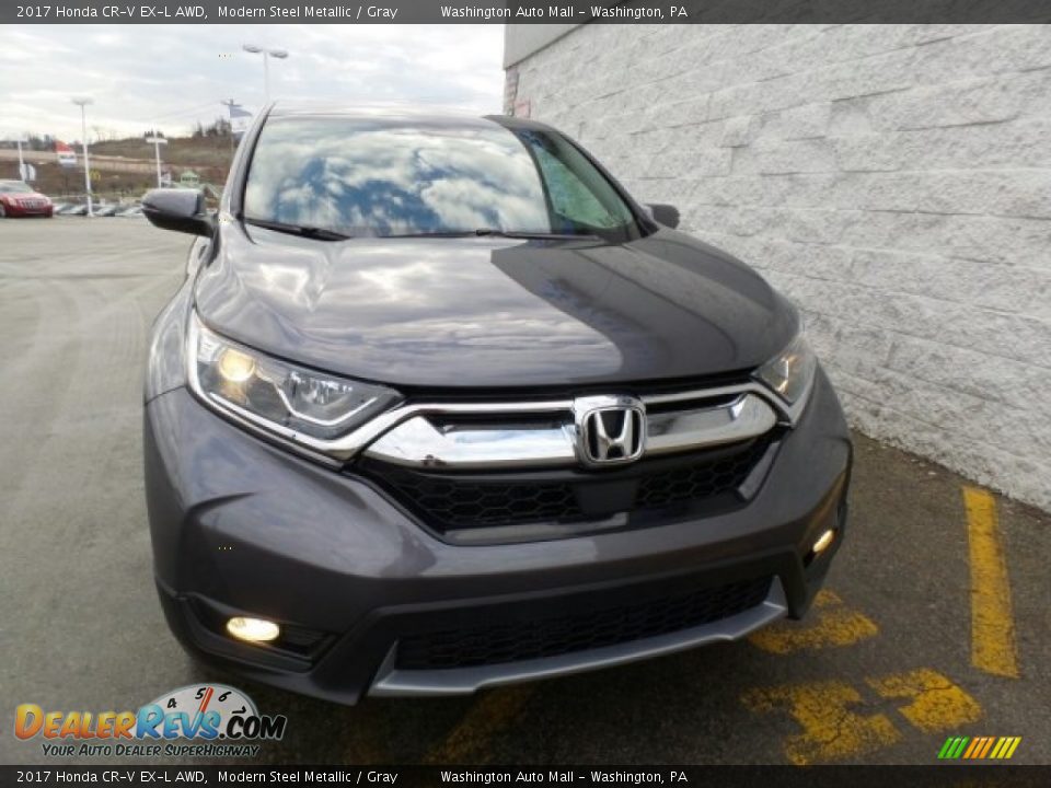 2017 Honda CR-V EX-L AWD Modern Steel Metallic / Gray Photo #4