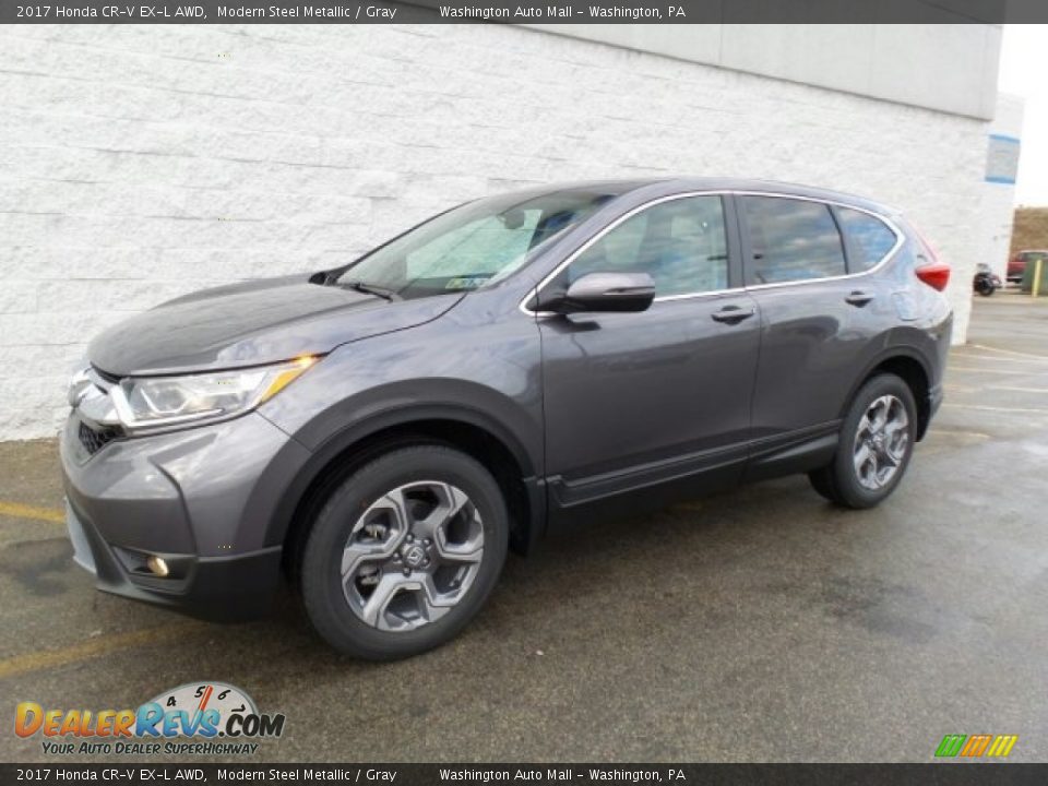 2017 Honda CR-V EX-L AWD Modern Steel Metallic / Gray Photo #5