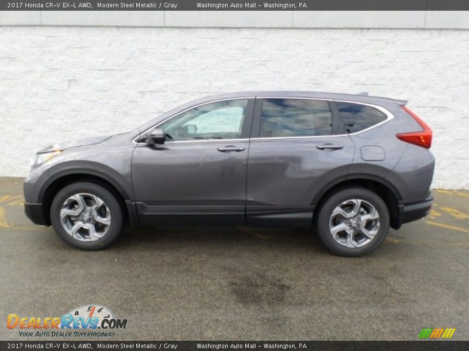 2017 Honda CR-V EX-L AWD Modern Steel Metallic / Gray Photo #6