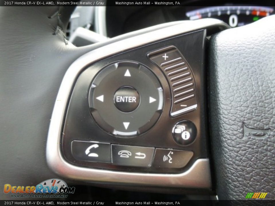 2017 Honda CR-V EX-L AWD Modern Steel Metallic / Gray Photo #23