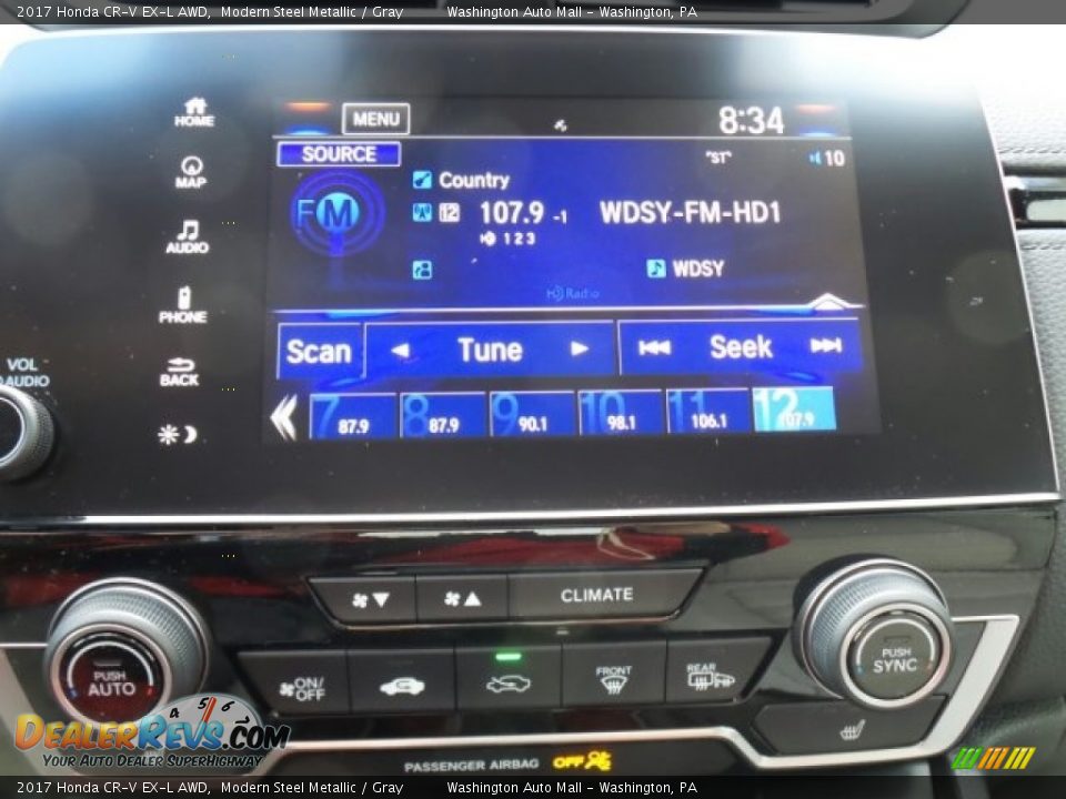 2017 Honda CR-V EX-L AWD Modern Steel Metallic / Gray Photo #27