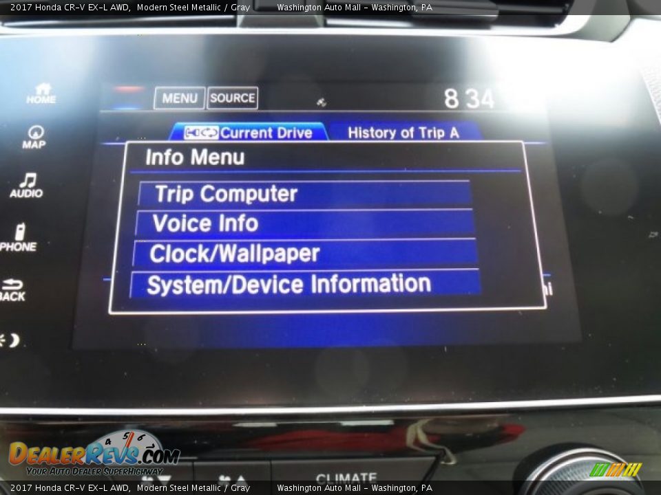 2017 Honda CR-V EX-L AWD Modern Steel Metallic / Gray Photo #30