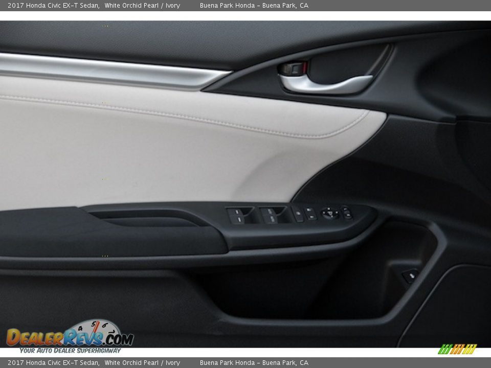 2017 Honda Civic EX-T Sedan White Orchid Pearl / Ivory Photo #8