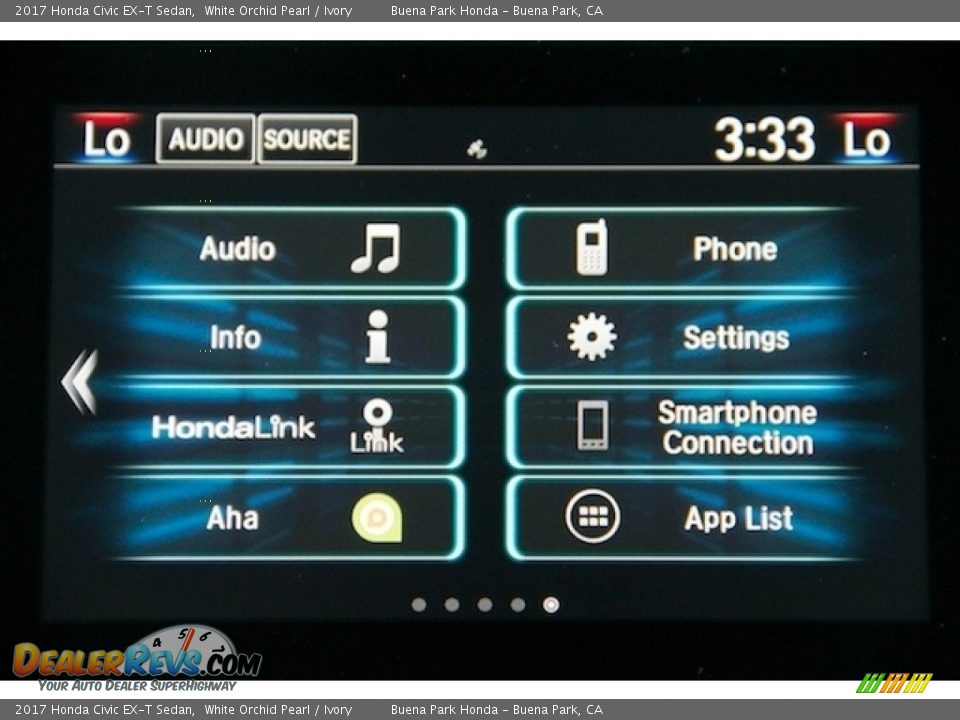 2017 Honda Civic EX-T Sedan White Orchid Pearl / Ivory Photo #16