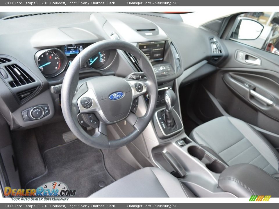 2014 Ford Escape SE 2.0L EcoBoost Ingot Silver / Charcoal Black Photo #10
