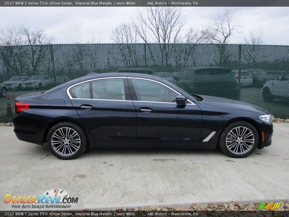 2017 BMW 5 Series 530i xDrive Sedan Imperial Blue Metallic / Ivory White Photo #2