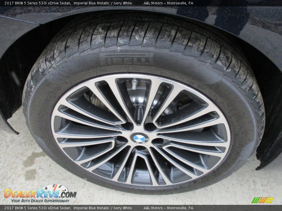 2017 BMW 5 Series 530i xDrive Sedan Imperial Blue Metallic / Ivory White Photo #3