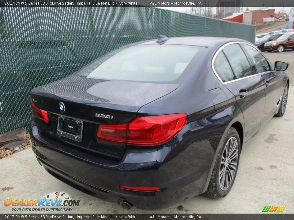 2017 BMW 5 Series 530i xDrive Sedan Imperial Blue Metallic / Ivory White Photo #4