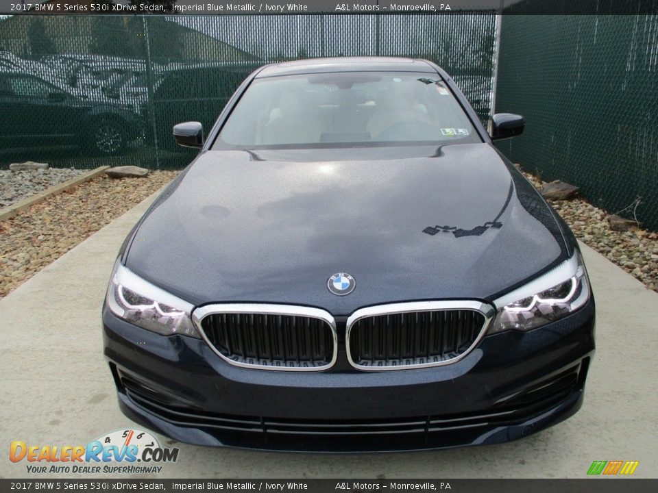 2017 BMW 5 Series 530i xDrive Sedan Imperial Blue Metallic / Ivory White Photo #6