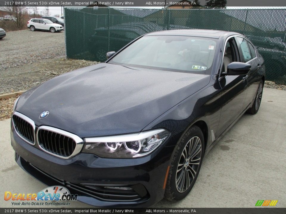 2017 BMW 5 Series 530i xDrive Sedan Imperial Blue Metallic / Ivory White Photo #7